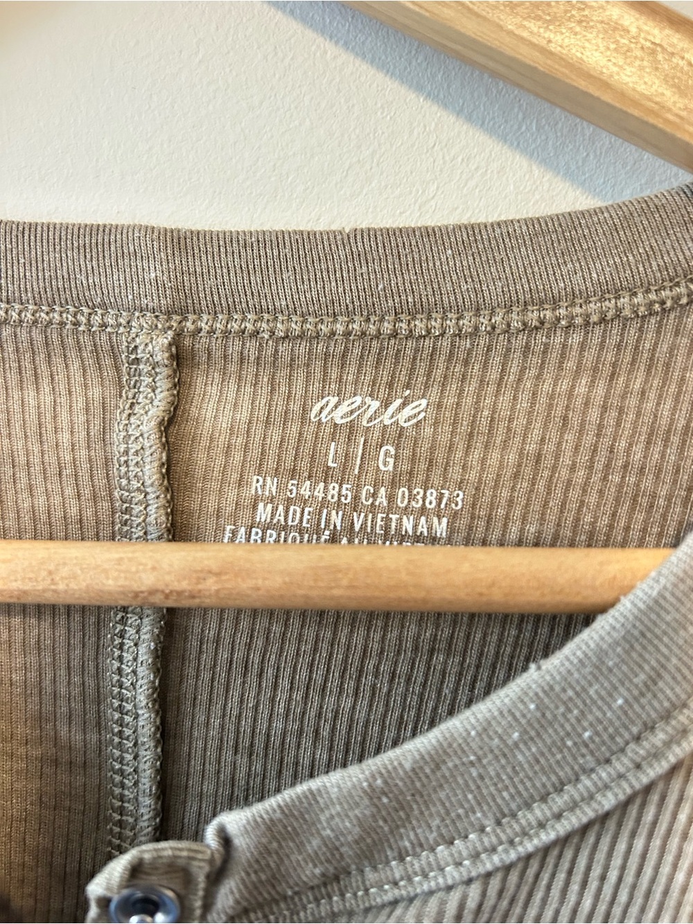 Aerie Ribbed Long Sleeve Top - Picture 2 of 5
